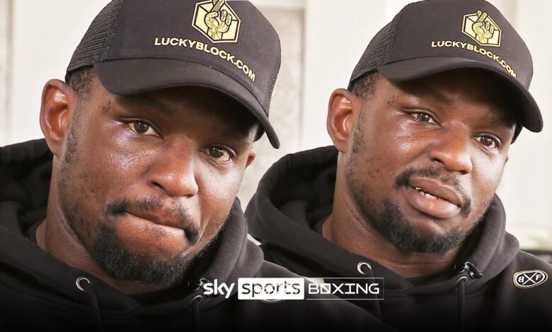 Dillian Whyte weeps over the aftermath of his loss to Tyson Fury