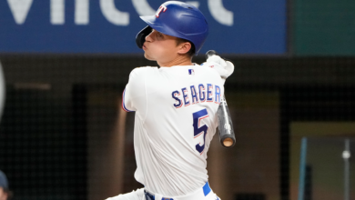 Corey Seager hits first home run as Ranger in 10-5 victory over Angels