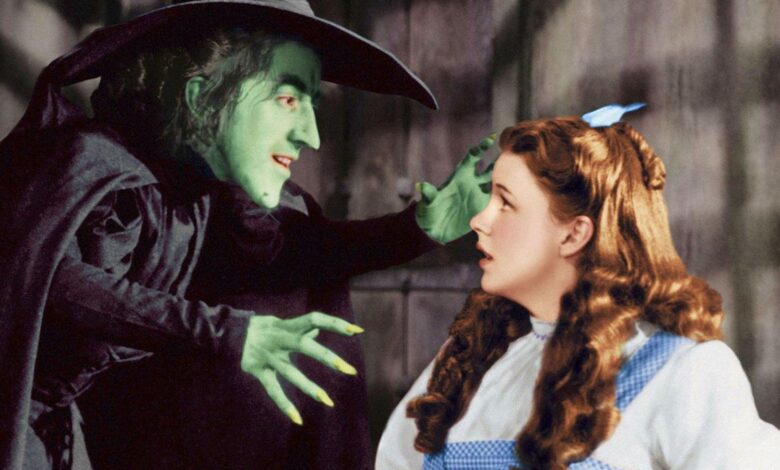 Judy Garland wore the dress as Dorothy in the scene where she faced the Wicked Witch of the West in the Witch's Castle