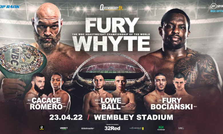 Fury-Whyte Undercard Lineup Confirmed - Social Boxing