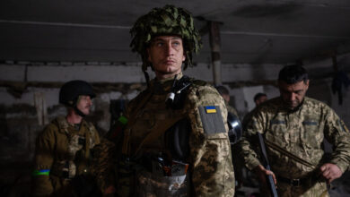 Ukrainians fight Russian troops stationed along the eastern front
