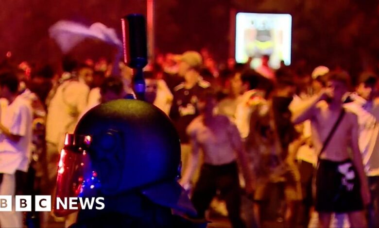 Liverpool v Real Madrid: Riot police clash with football fans in Madrid