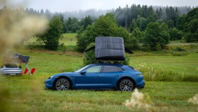 Porsche has a new Taycan Turbo S Cross Turismo Roof Tent experience