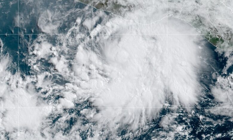 Tropical Cyclone Agatha headed for the Mexican coast