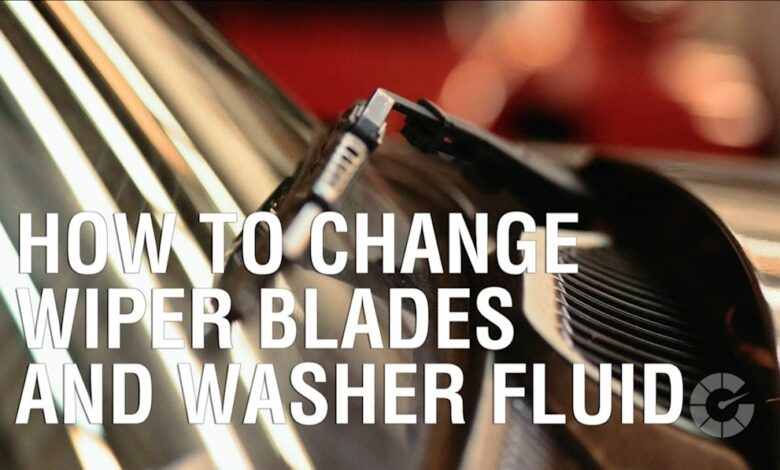 How to change wiper blades and washer fluid