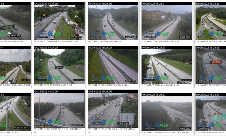 CCTV on Balik Kampung Expressway - monitor the traffic ahead