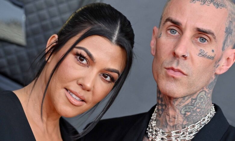 Kourtney Kardashian and Travis Barker are seen on a boat in Italy ahead of their big wedding