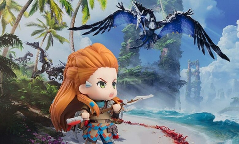 Nendoroid Horizon Forbidden West Aloy comes with a Watcher