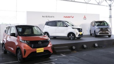 The $15,000 electric car was here and it was cute.  But only in Japan for now