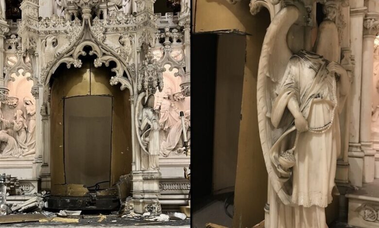 A stolen $2 million relic and decapitated angel statue at church in Brooklyn: NPR