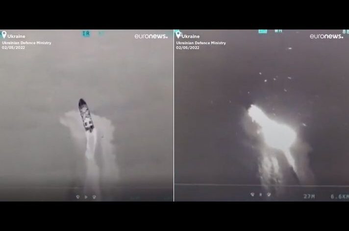 Bayraktar, again: Two Russian patrol boats destroyed by Ukrainian drones (Video)