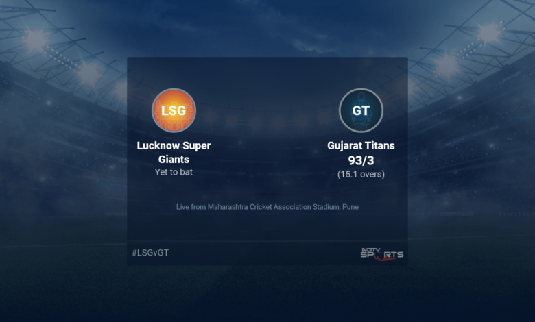 Lucknow Super Giants vs Gujarat Titans live score in match 57 T20 11 15 update