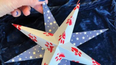 Decorative 3D paper star