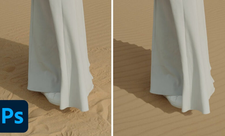 How to remove footprints in the sand with Photoshop