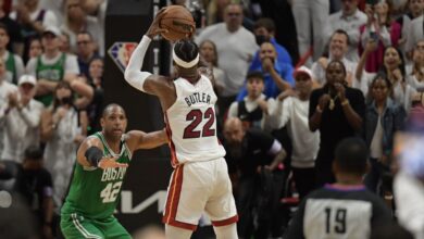 NBA 2022 Qualifiers - Jimmy Butler, Al Horford and the tense final seconds of game 7 between the Boston Celtics and the Miami Heat