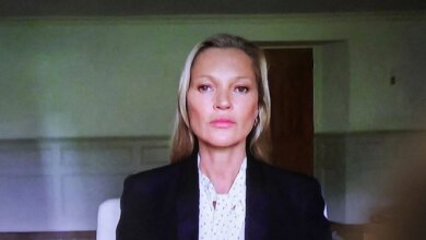 Kate Moss Denies Johnny Depp pushed her downstairs during court testimony