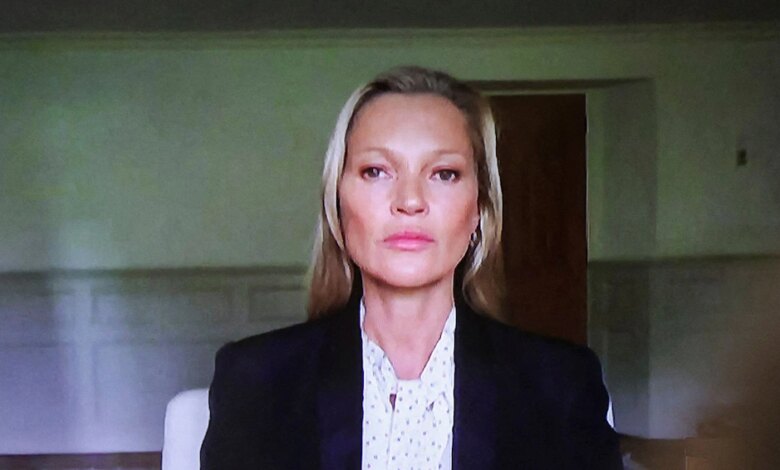 Kate Moss Denies Johnny Depp pushed her downstairs during court testimony