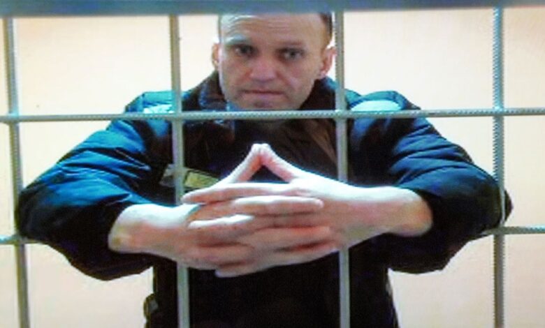 Alexei Navalny pictured in prison in May 2022. Pic: AP