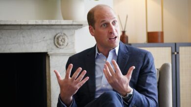 The Duke of Cambridge during a visit to the new London centre of James' Place to learn more about the charity's work to save the lives of men experiencing a suicidal crisis. Picture date: Tuesday May 3, 2022.