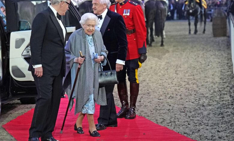 The Queen arrives for the A Gallop Through History Platinum Jubilee celebration at the Royal Windsor Horse Show at Windsor Castle