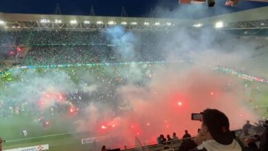 Football fans storm the pitch and set off flares after Saint-Etienne's relegation from Ligue 1 |  World News