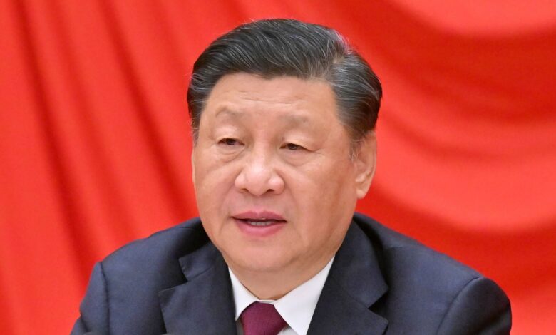 In this photo released by Xinhua News Agency, Chinese President Xi Jinping delivers a speech at a ceremony marking the 100th anniversary of the founding of the Communist Youth League of China at the Great Hall of the People in Beijing on Tuesday, May 10, 2022. Chinese President Xi Jinping on Tuesday promoted the role of the ruling Communist Party's youth wing ahead of a key party congress later this year that comes amid rising economic and social pressures. (Yue Yuewei/Xinhua via AP)