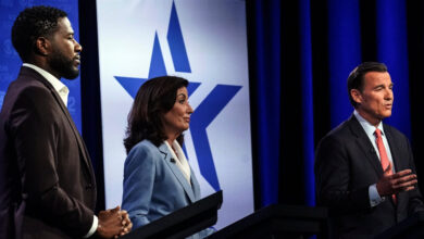 Governor Hochul is the clear target of the Democratic opponents in the debate