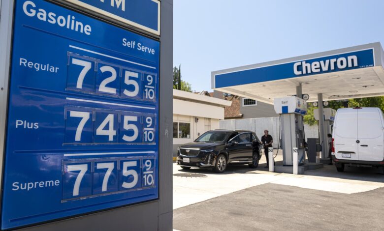 Gasoline prices peak at $5/gallon nationwide for the first time and likely higher