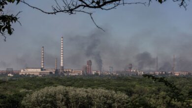 Ukraine says Russian shelling targets chemical plant where civilians are trapped