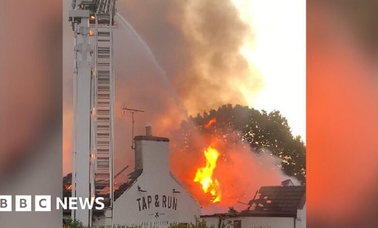 Stuart Broad: England's cricket pub burned by fire