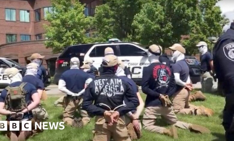 White supremacists in America arrested at gay pride event in Idaho - police