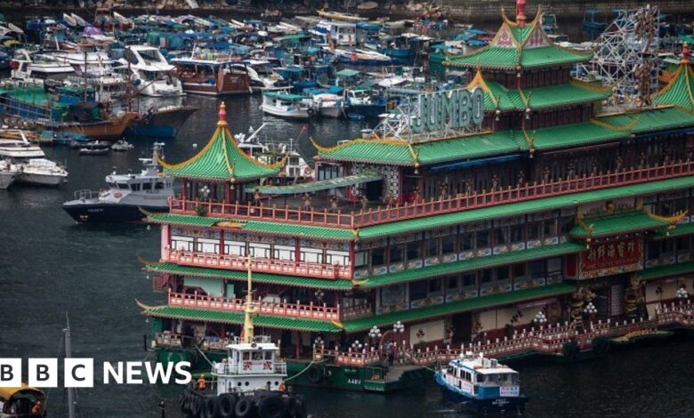 Watch: Hong Kong's iconic floating restaurant is pulled away