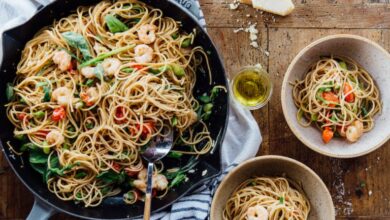 9 Ingredient Shrimp Spaghetti for Easy Summer Meals