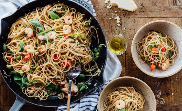 9 Ingredient Shrimp Spaghetti for Easy Summer Meals