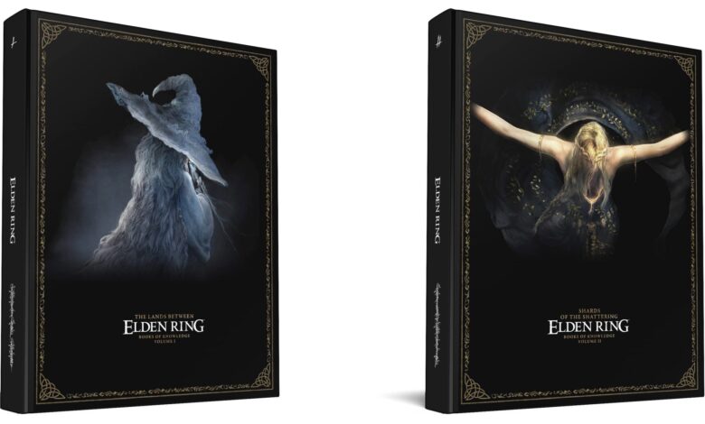 Elden Ring hardcover guide Books of Knowledge Volume I and II