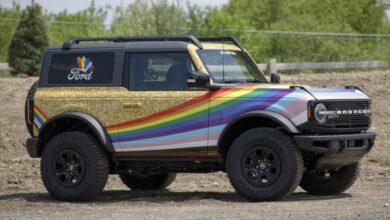 Ford Bronco celebrates Pride Month with rainbows and glittering gold