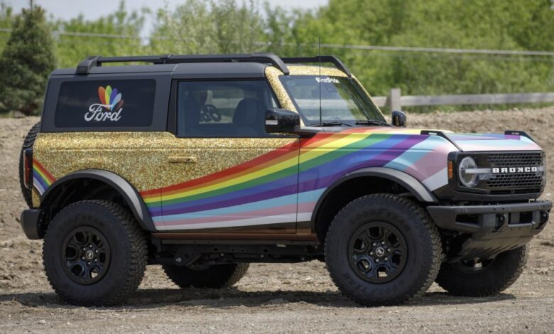 Ford Bronco celebrates Pride Month with rainbows and glittering gold