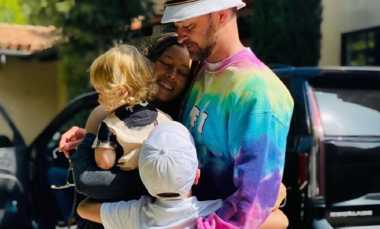 Justin Timberlake and Jessica Biel share rare photos of their two sons