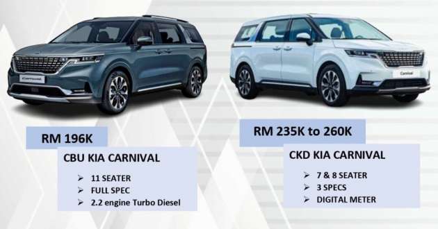 2022 Kia Carnival CKD open for reservation - 7 or 8 seats, 12.3 inch clock display, RM235k-260k est