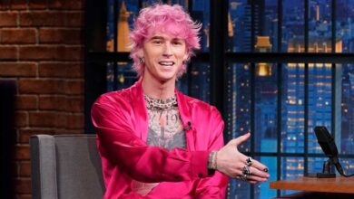 Machine gun Kelly jokes about why he smashed a glass of champagne on his head after an MSG concert