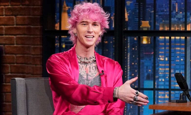Machine gun Kelly jokes about why he smashed a glass of champagne on his head after an MSG concert