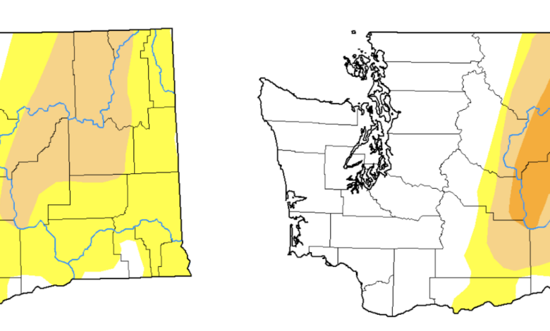 FINAL.  US Drought Monitor Reduces Severe Drought for Washington State