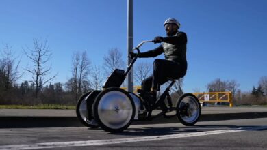 This 3-wheel electric bike can be charged by pedaling