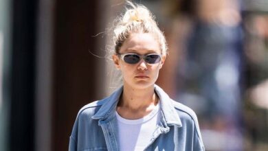 Gigi Hadid wears low-rise pants in the most intimate way
