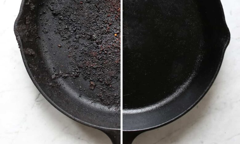 How to clean a cast iron pan?