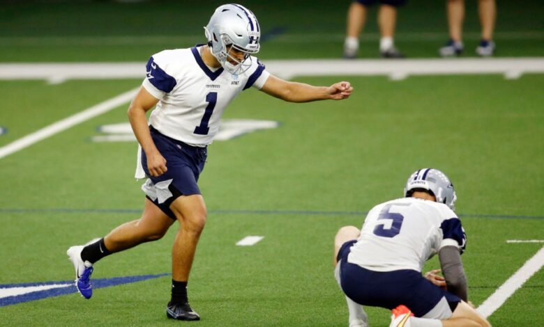 Dallas Cowboys rolling with rookie kicker?  Mike McCarthy urges patience - Dallas Cowboys Blog