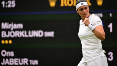 Wimbledon 2022: Ons Jabeur advances to second round after 54 minutes