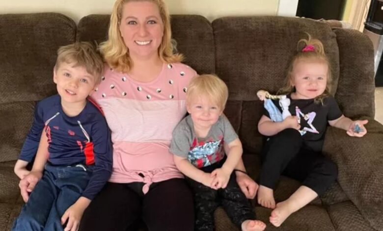 Debra Karels with her children Bryant, Cassidy and Gideon. Her estranged husband Jason has been charged with the murder of the children. Pic: GoFundMe
