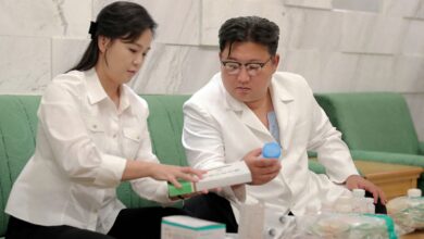 FILE PHOTO: North Korean leader Kim Jong Un sends home-prepared medicines to the Haeju City Committee of the Workers' Party of Korea (WPK) in this photo released by the country's Korean Central News Agency on June 16, 2022. KCNA via REUTERS ATTENTION EDITORS - THIS IMAGE WAS PROVIDED BY A THIRD PARTY. REUTERS IS UNABLE TO INDEPENDENTLY VERIFY THIS IMAGE. NO THIRD PARTY SALES. SOUTH KOREA OUT. NO COMMERCIAL OR EDITORIAL SALES IN SOUTH KOREA./File Photo