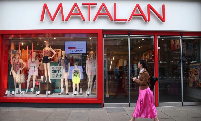 Matalan store on Oxford Street, central London.